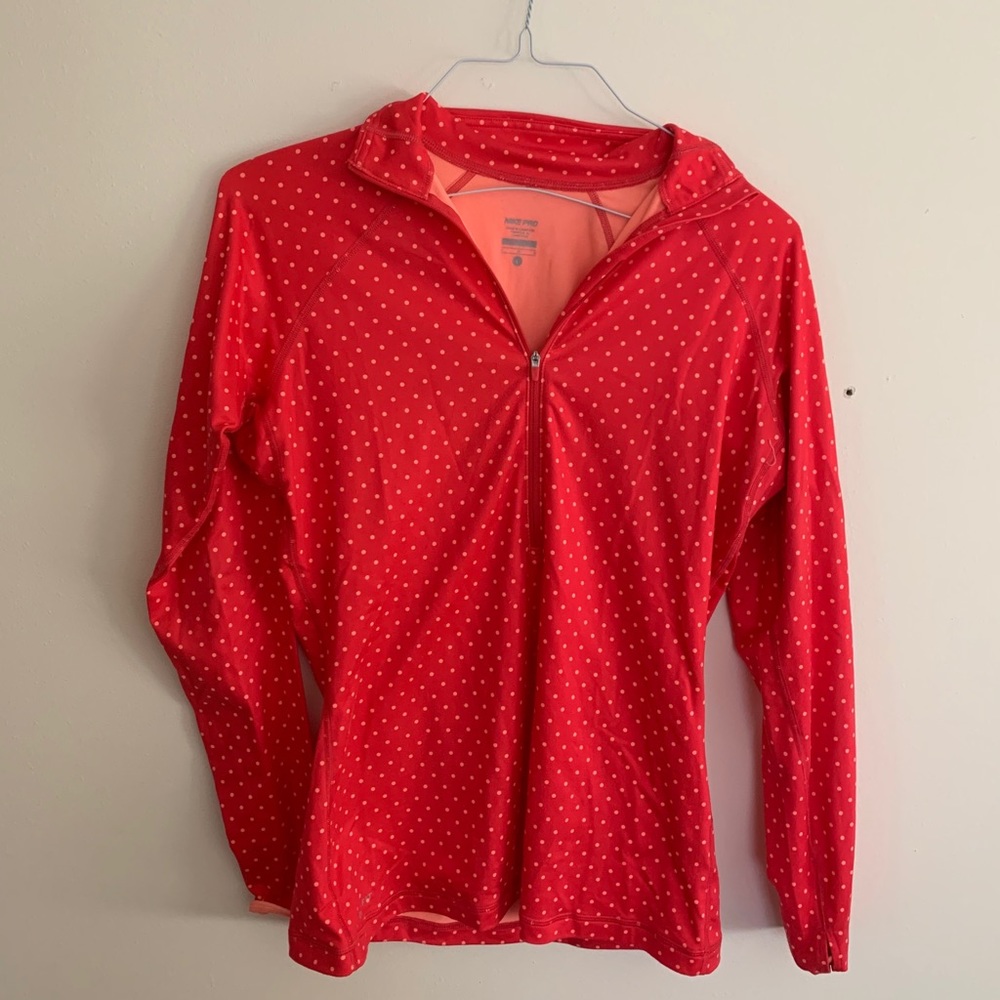 Polka Dot Nike Pro Quarter Zip